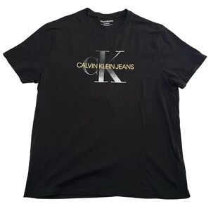 CK Calvin Klein Jeans Size XL Black Tee (Retail $40)